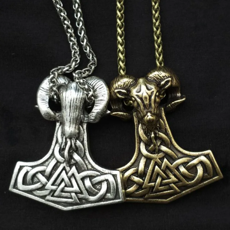 Взрывное ожерелье норвежского викинга с козой mjolnir пиратский амулет овечья голова