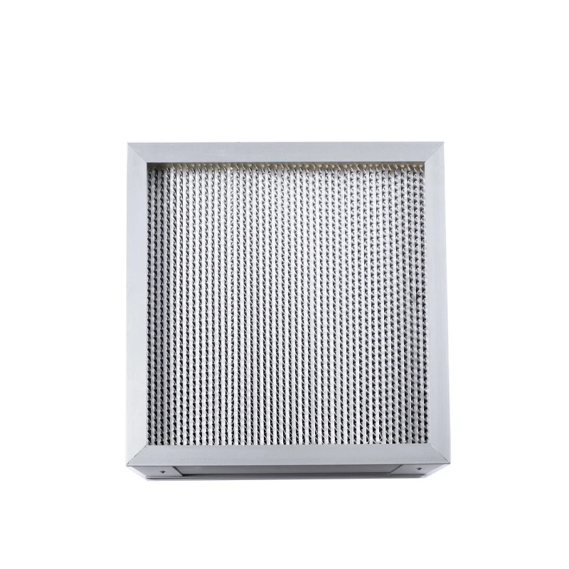 Industrial Filtration Equipment Environmental Glass Fiber Hepa Air Filter With Clapboard