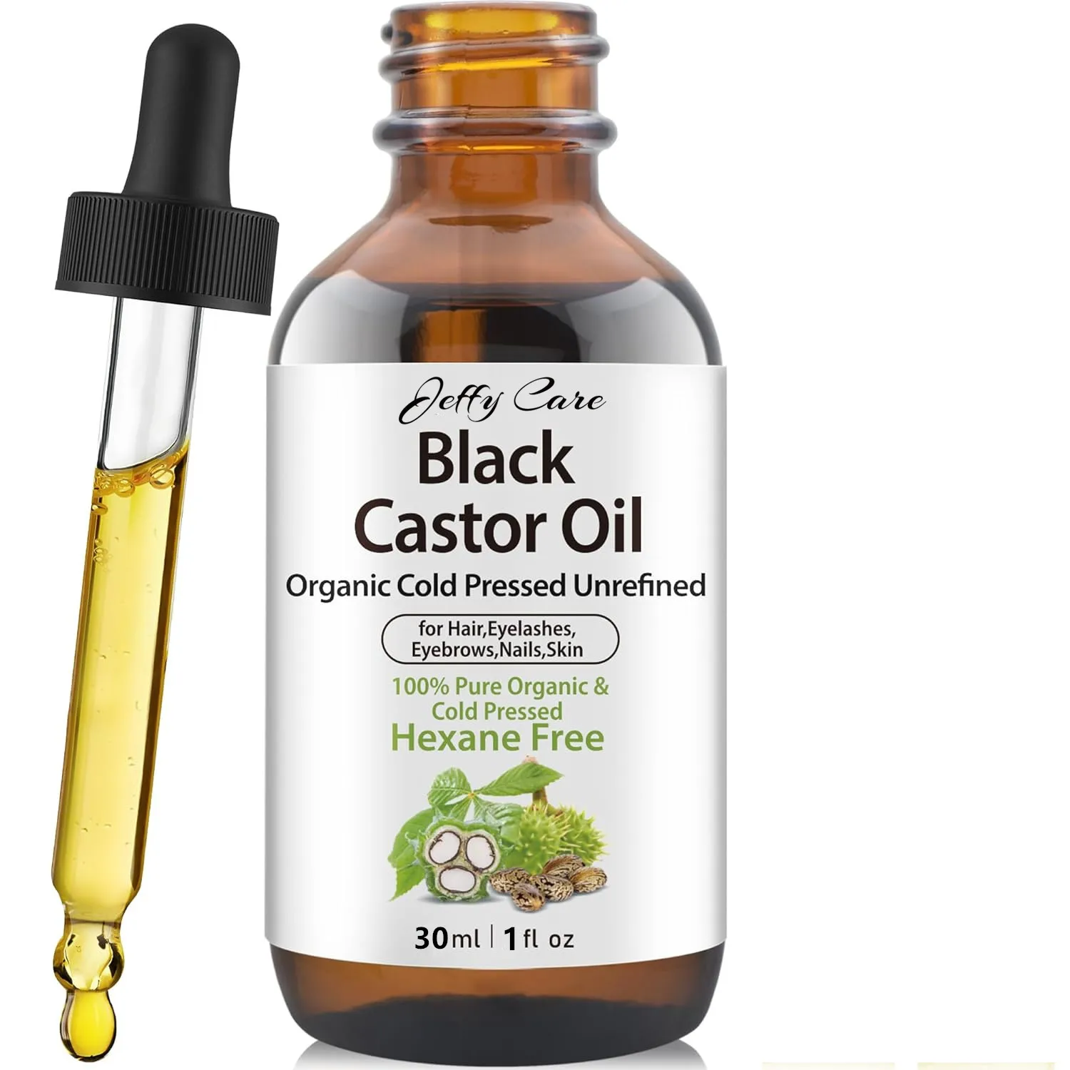 OEM/ODM Private Label Organic Essential Oil 30ml Black Castor Oil For Hair Growth and Face Skin Care Protect Castor Oil Product