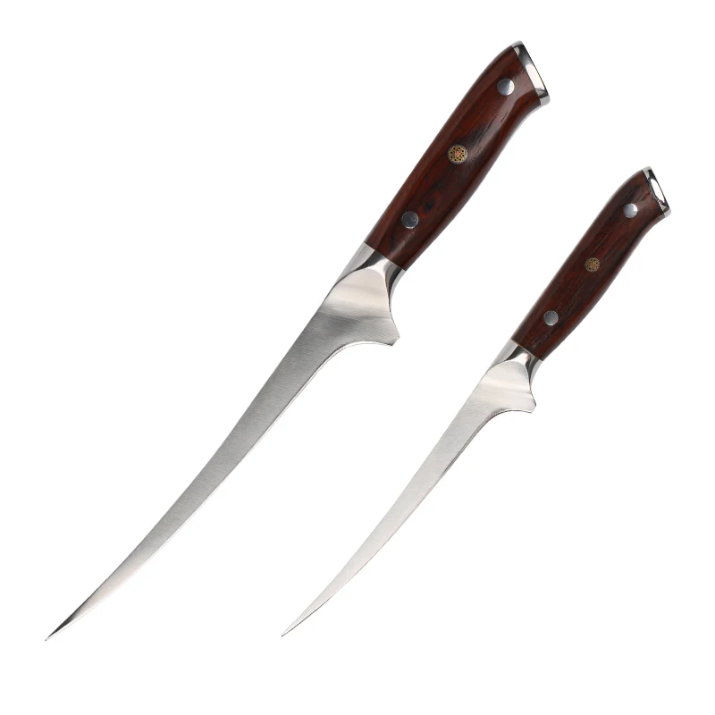 6/8 inch Fish Fillet Knife Forged Japanese 420J2 High Carbon Stainless Steel Sandalwood Handle Boning Knife