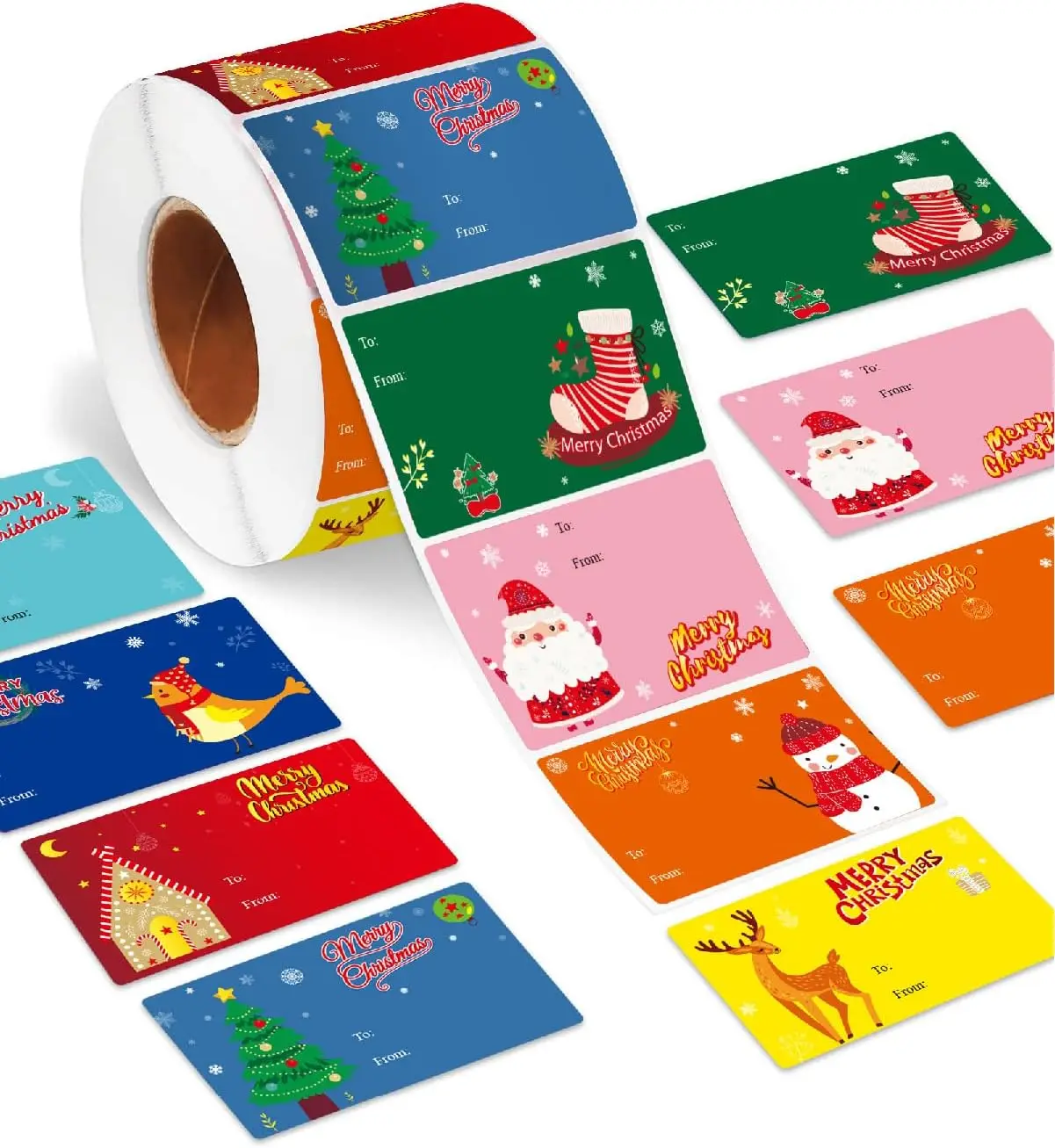 Christmas Stickers Pack for Kids Cute Vinyl Waterproof Christmas Stickers for Laptop Water Bottles Phone Envelopes Crafts