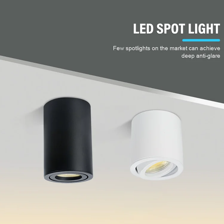 Super Brightness Home Office Lighting Black White Surface Mounted Led Ceiling Down Light