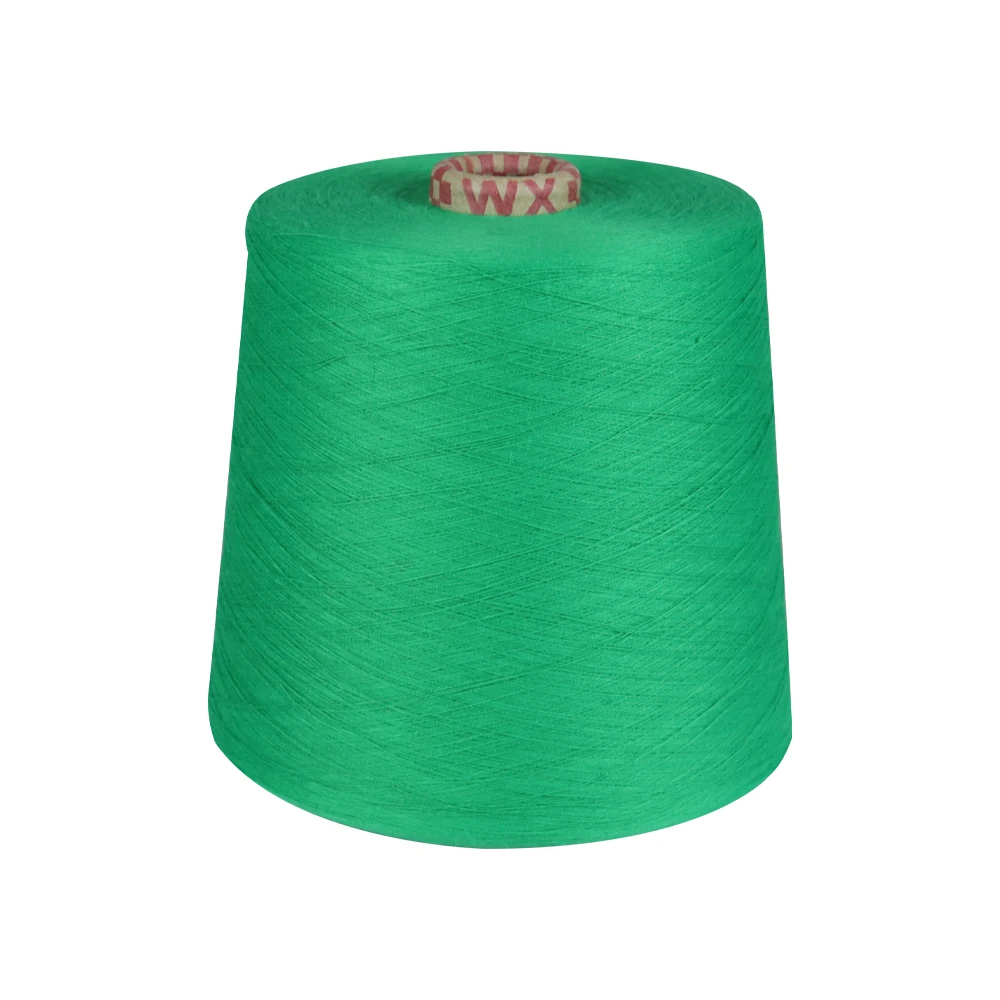 factory price 30s dope dyed 100% polyester 30/1 ring spun polyester spun yarn for socks