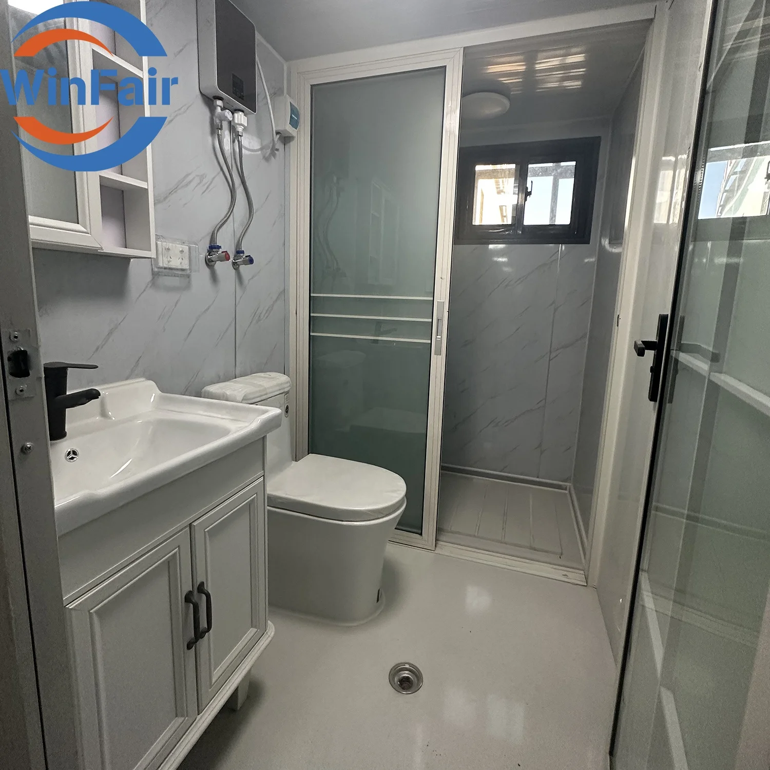 WinFair Luxury Portable Homes Prefab Smart Modern House 3 Bedroom Villa A Frame Prefabricated Homes House 30Ft Fit Villas