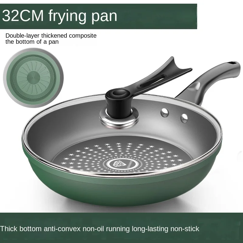 Crystal drill non stick pot  Frying pan  Induction cooker   domestic gas stove, no oil smoke cooker cookware set cajas de pizza