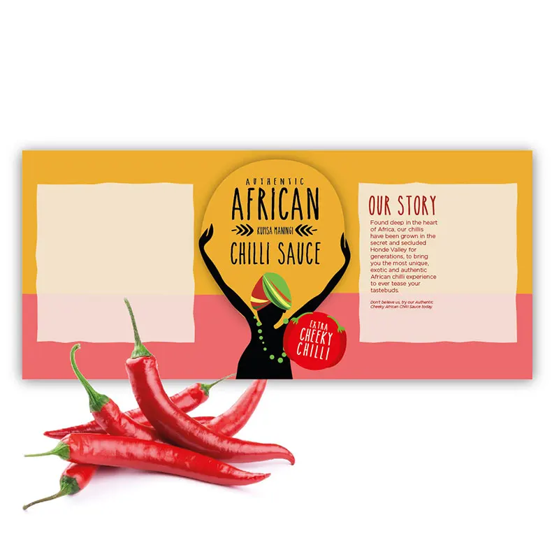 Factory price custom logo printing hot sauce food bottle vinyl labels