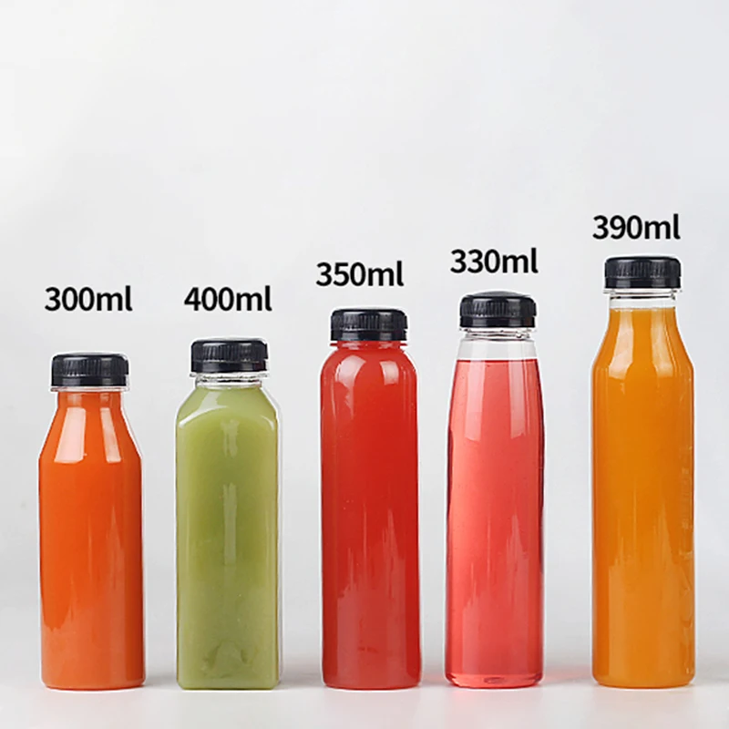Free Disposable Pet Plastic Juice 500 Ml Beverage Bottles With Lid