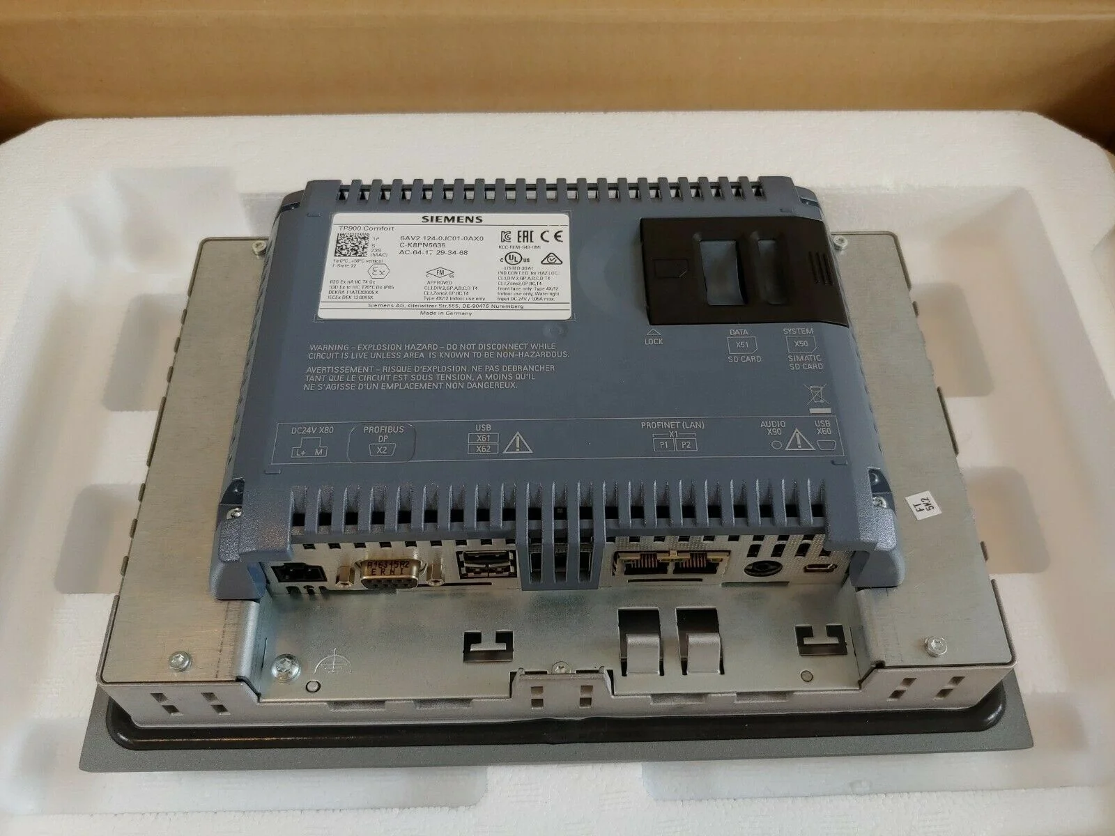 HMI SIMATIC TP1200 Comfort 6AV2124-0MC01-0AX0 Comfort Panel touch operation Siemens