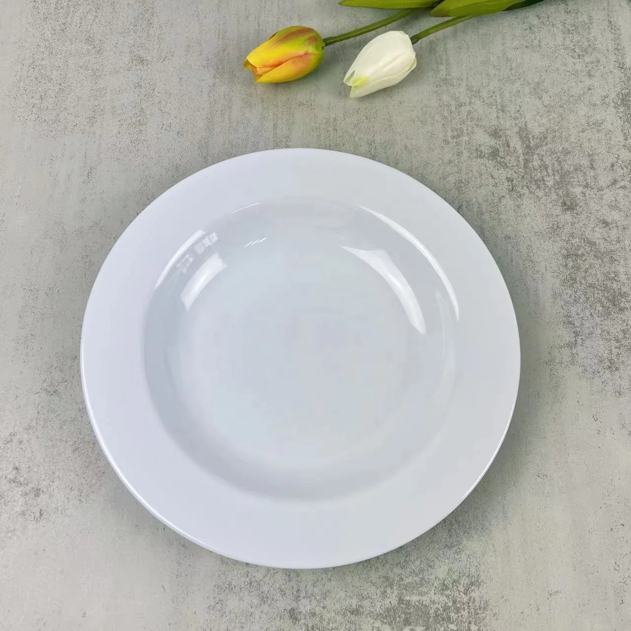 Wholesale custom  melamine  cheap restaurant dinnerware  soup  plates 9  hotel