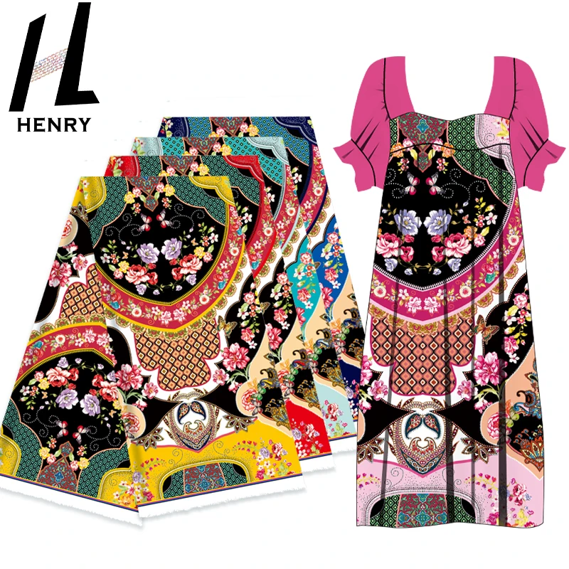 Three-dimensional graphics solid color background pattern edge 100%polyester fabric for lady dress