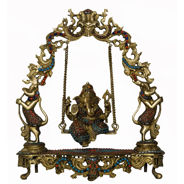 Статуя Krishna Jhula отлично подходит для религиозной и культурной/украшения | Латунная статуя высокого качества