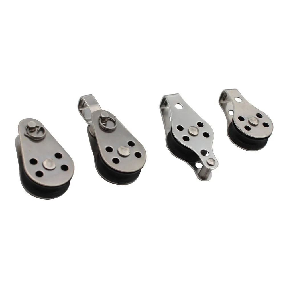 316 Stainless Steel Single Pulley Blocks Removable Pulley Nylon Pulley For Washing Line Sailing Boat Accessories