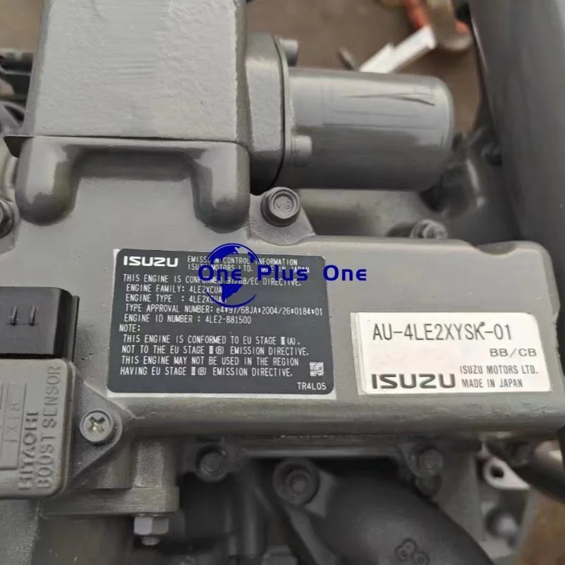 Оригинальный Малогабаритный двигатель Isuzu 4LE2 в сборе 43 0 кВт 2200 об/мин для экскаватора SY75 SK75