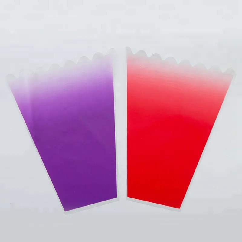 Clear Opp Cpp Bopp Plastic Flower Bouquet Sleeve Bags Flowers Cone Plastic Print Fresh Packaging Flower Sleeve Bag