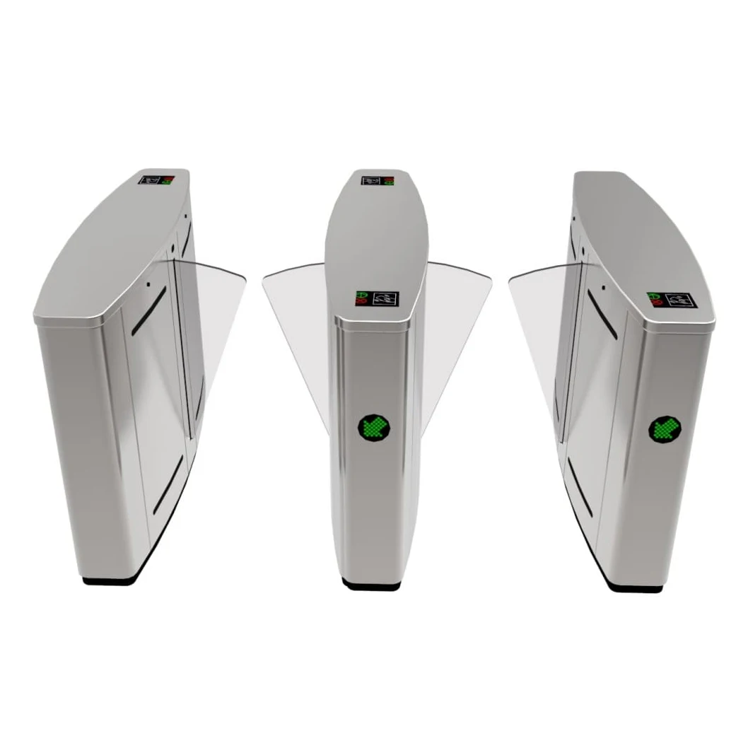 Traffic Management Access Control Flap Barrier Gate AI Smart Facial Recognition Waist Height Flap Barrier