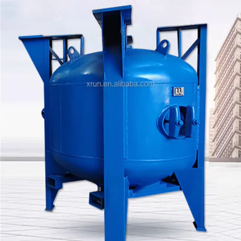 Portable dustless water wet Sand Blasting Machine, Sand Blaster Pot with mobile wheel
