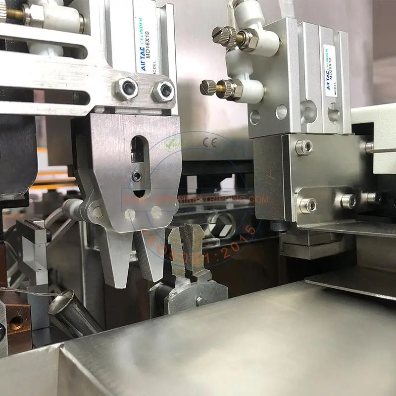 JCW-CST01 Fully automatic wire steel cutting stripping terminal pressing single head cable pin 2t crimping machine