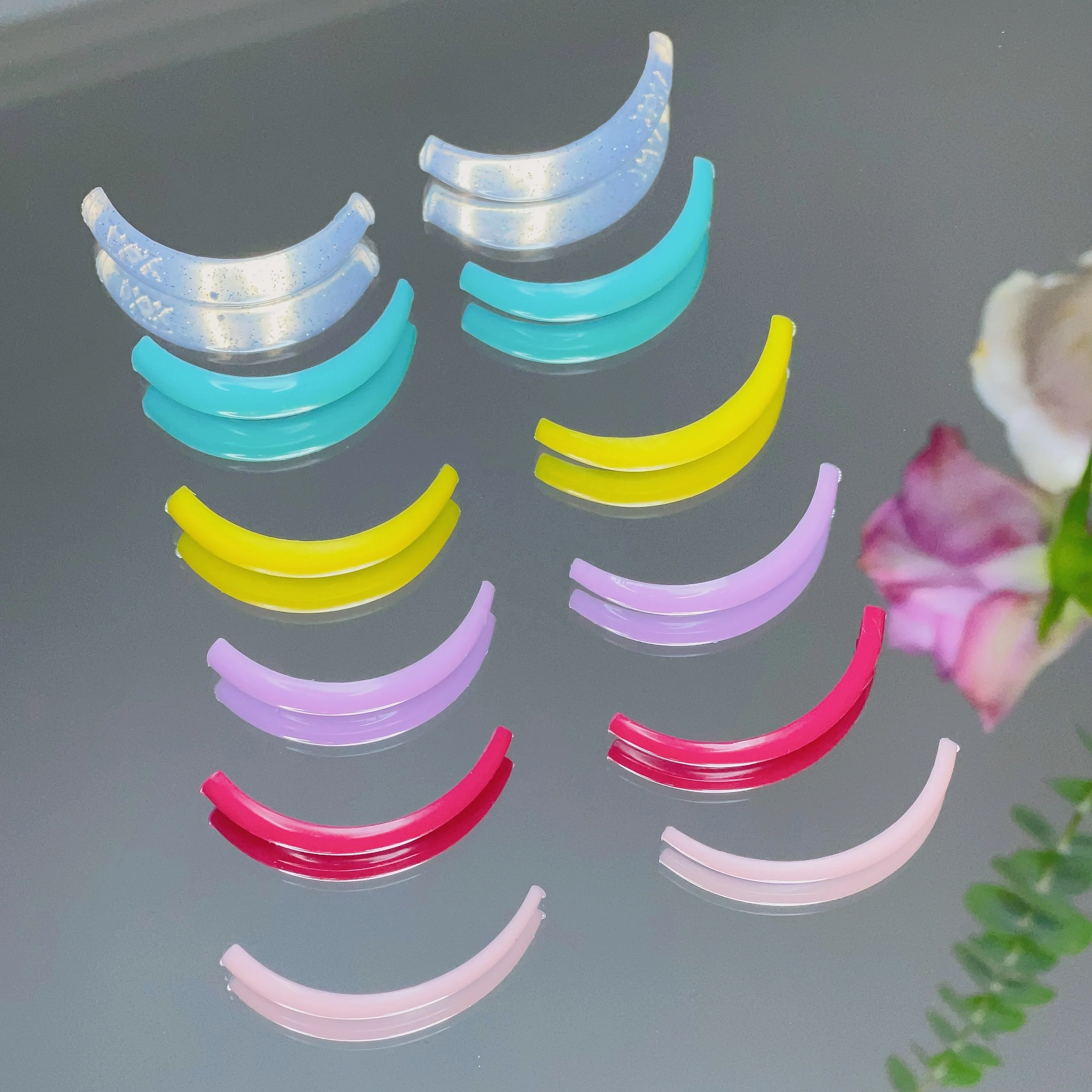 Self Sticky Lash Lift Pad Eyelash Perm Rod  Lash Lifting Shield 6 Size U Curl Perming Pads Colorful Lamination Roller Shieldss