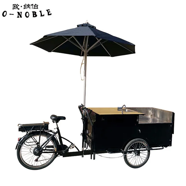 Mobile electric gourmet bicycle with freezer freezing function trolley coffee food kiosk