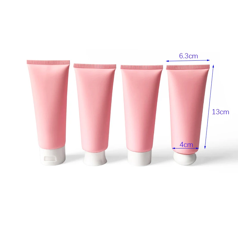 Shop 100ml PE plastic cosmetic packaging hand cream face cream squeeze tube matte pink 100g