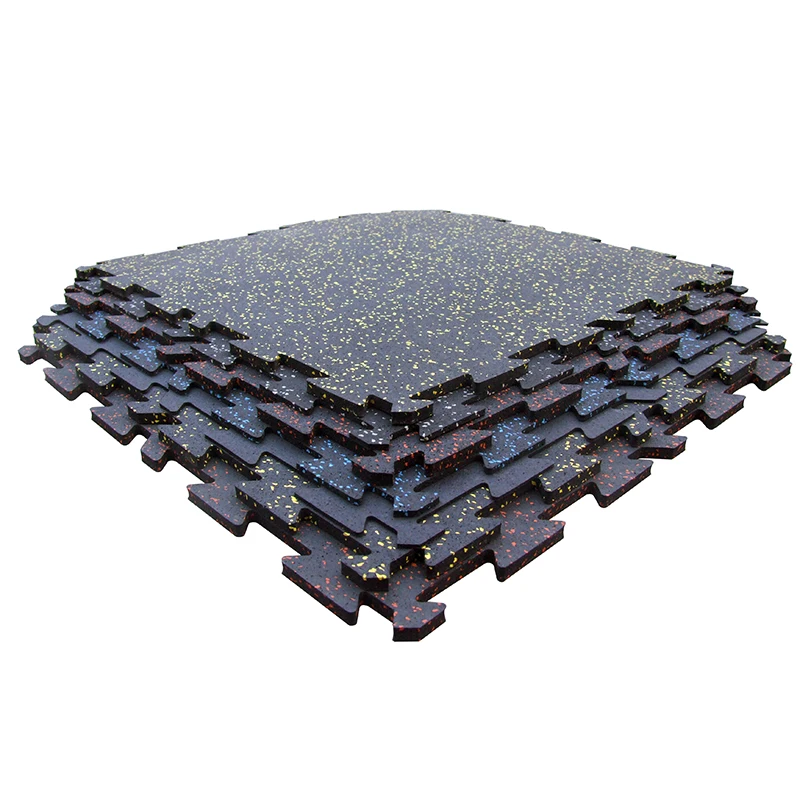 Factory 8mm Gym interlocking mats wear resistant Thick Puzzle Rubber Floor Non Toxic Recycle Rubber Mats