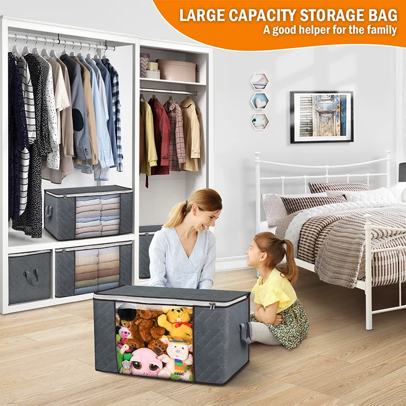 Home Organization Made Easy Storage Containers with Lids for Sheets Clutter Free Storage More 6 Pack