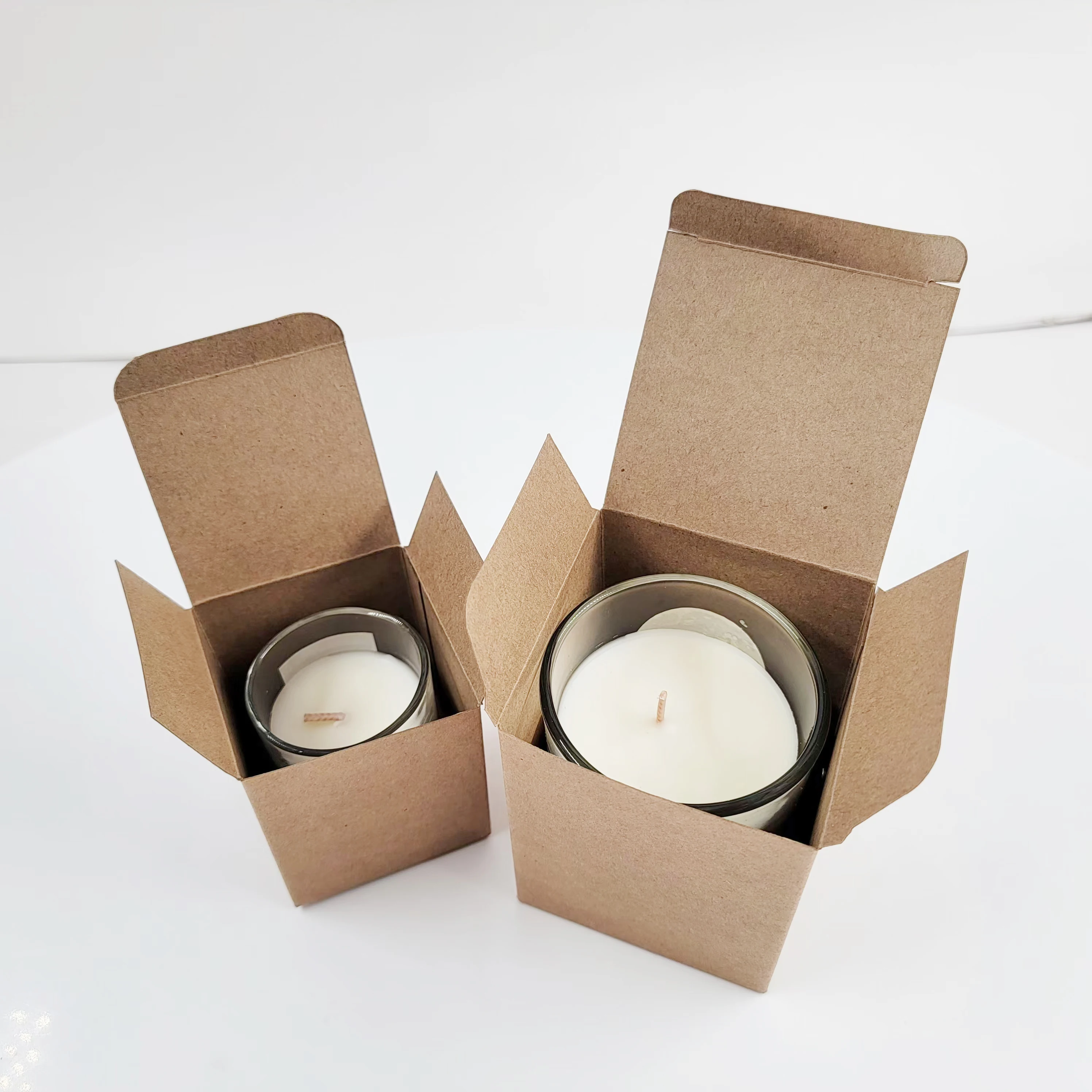 Wholesale Small Jars Custom Scented Candle Box Packaging Candle Packaging Box Natural Kraft Paper Scented Packaging Candle Box