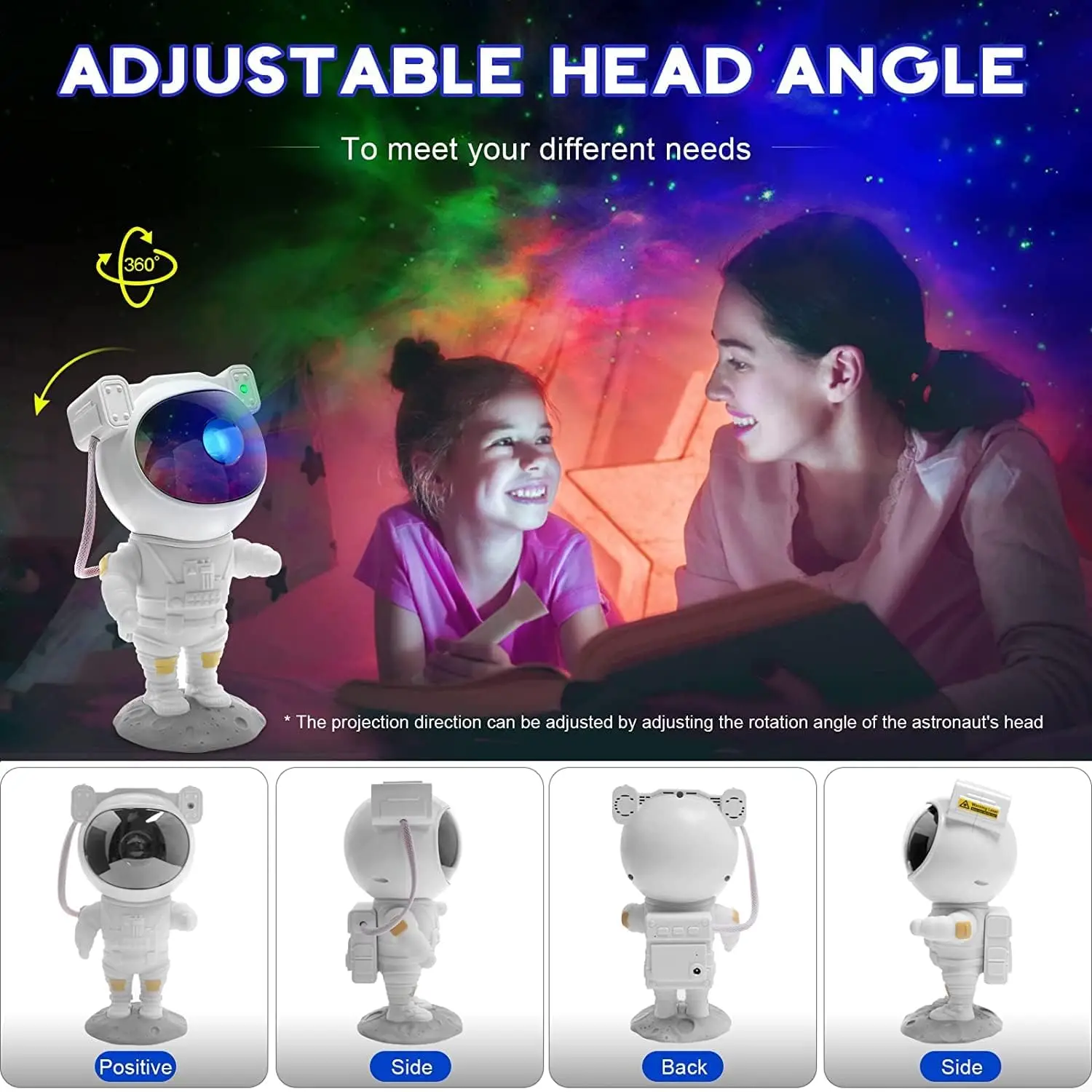 Astronaut Galaxy Star Projector Starry Night Light Astronaut Projector with Nebula Timer and Remote