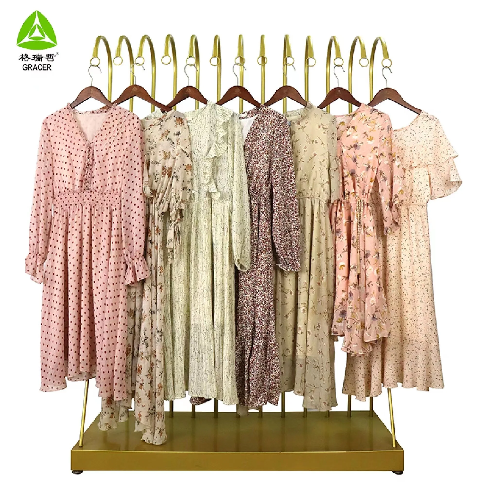 Подержанной одежды Корея б/у шифоновое платье в