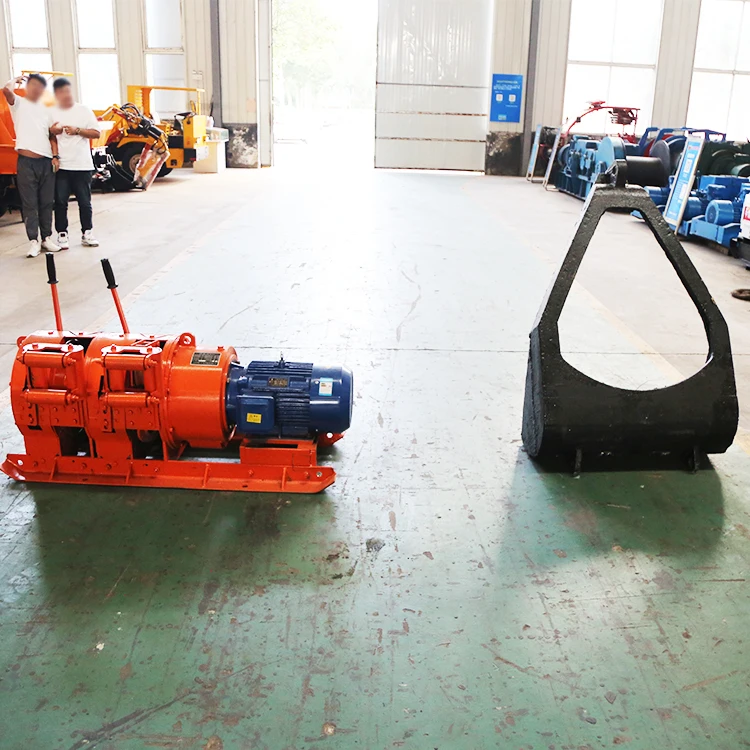 Double Drum Underground Metal Ore Scraper Winch Mining Lifting Equipment Multi Site Use  2ton Scraper Winch Factory Price