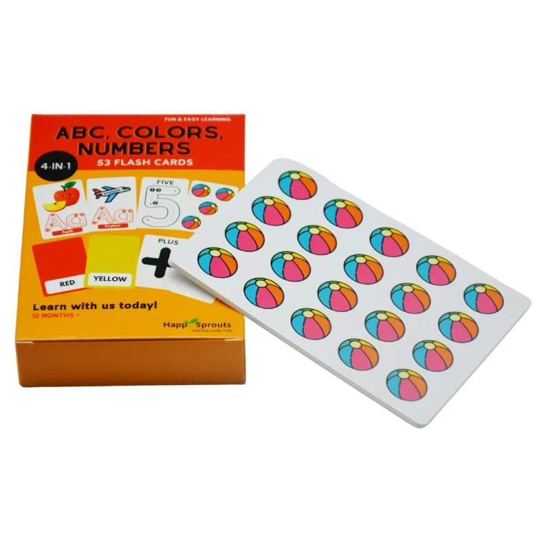 OEM Custom Printed Learning Flash Cards for Kids Educational Memory Game Made of Paper