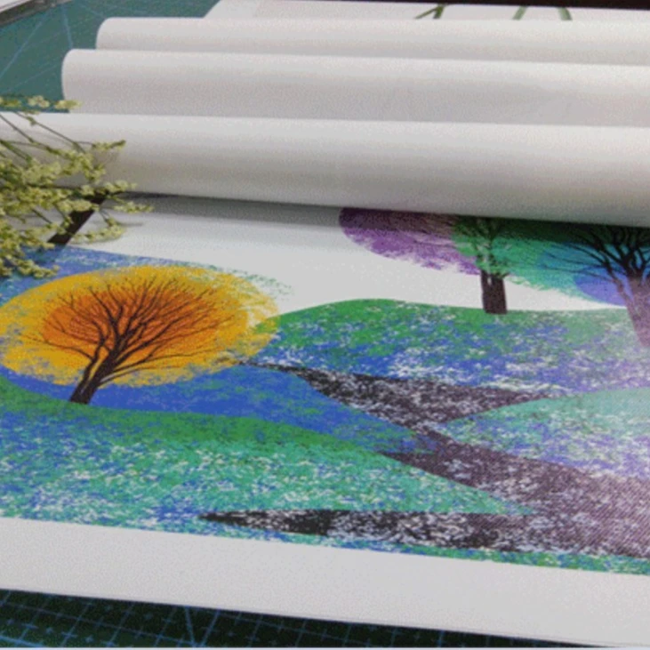 Tear resistance wide poly canvas raw roll inkjet UV printing canvas for artwork reproduction printing