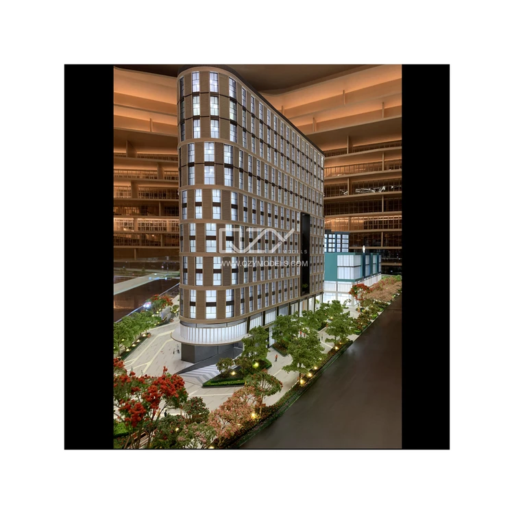 Высокое качество 1:100 архитектурная модель для выставочного зала Guangzhou Yunku Innovation Valley 4000K Worm White
