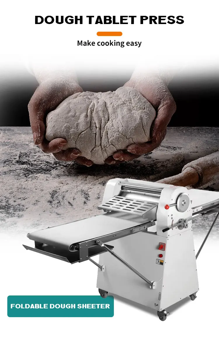 Bakery 400mm and 500mm Commercial Dough Sheeter Pizza Machine Dough Slicer