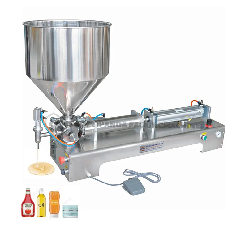 Horizontal Peanut Butter Paste Piston Filling Machine Semi Automatic Tomato Sauce Honey Jam Filling Machine For Paste