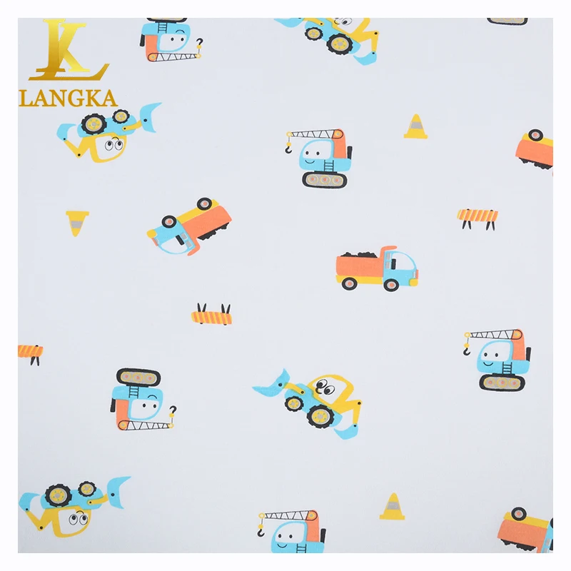  Langka 40S 200gsm принт 100 хлопчатобумажная ткань для малышей и детей постарше одежда сна