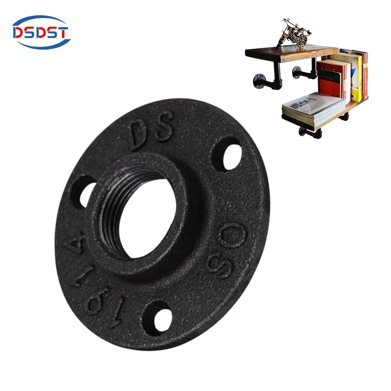 supplier 4 holes floor flange 12 iron black for pipe furniture 34 floor flange ds os 1914
