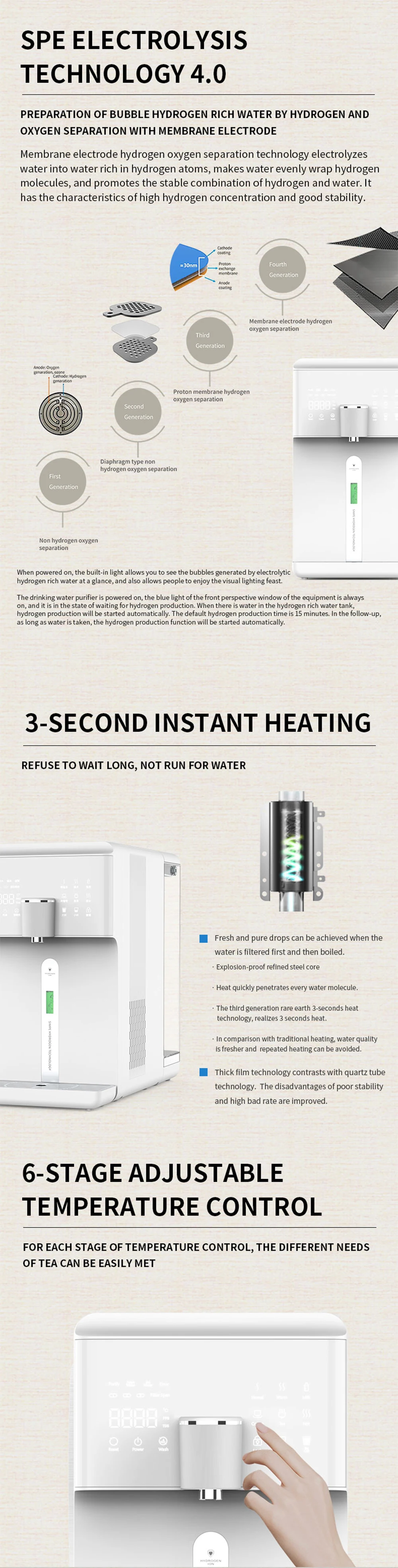 Ro Booster Pump 200 GPD Portable Water Dispenser Pump Hot Cold Water Purifier Hydrogen Water