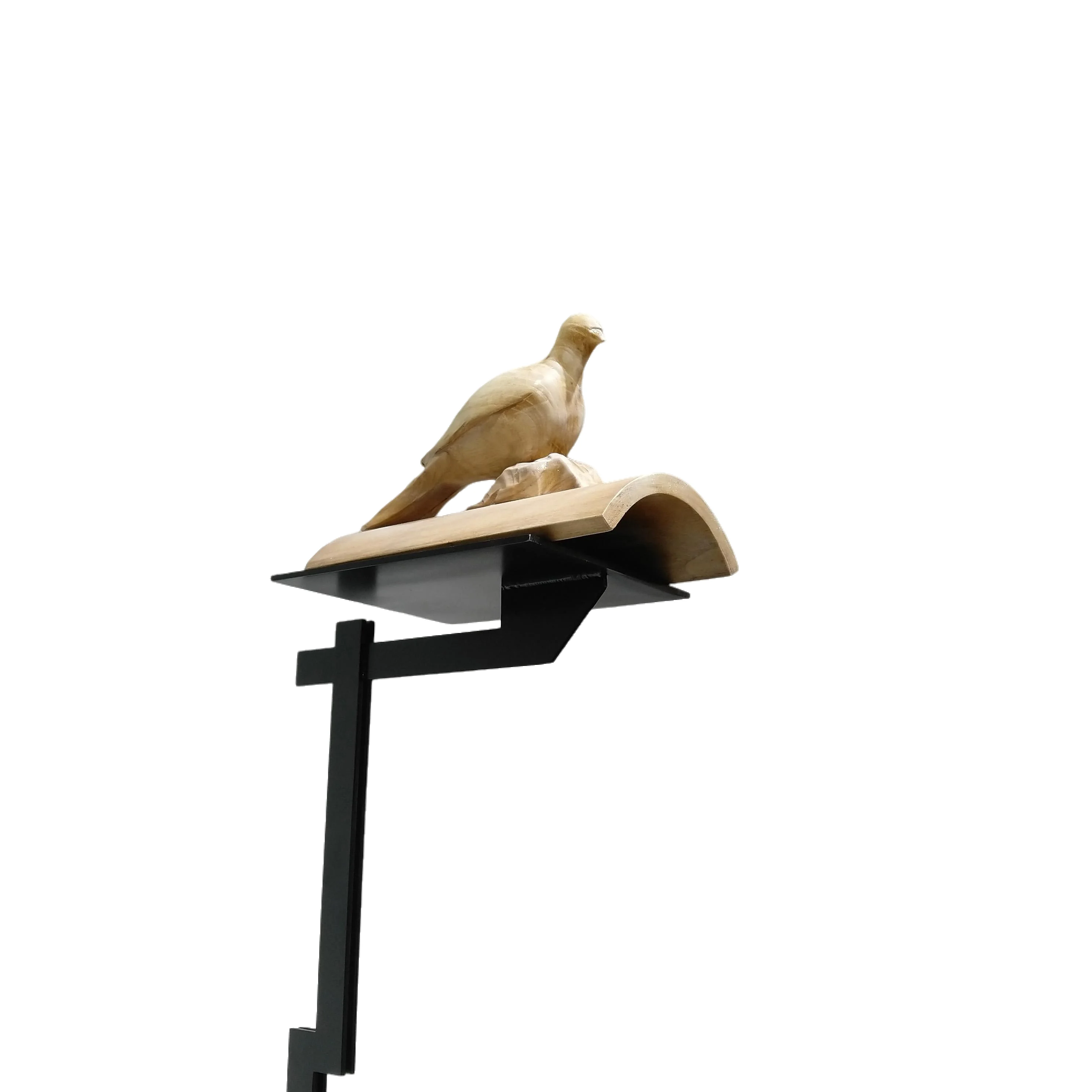 Handmade Custom Wood Bird Sculpture for Home and Garden Landscape Ornaments Decor