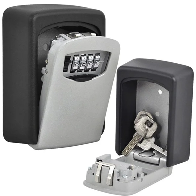 Aluminium Alloy Key Safe Box Water Proof  Push Button Password Lock box