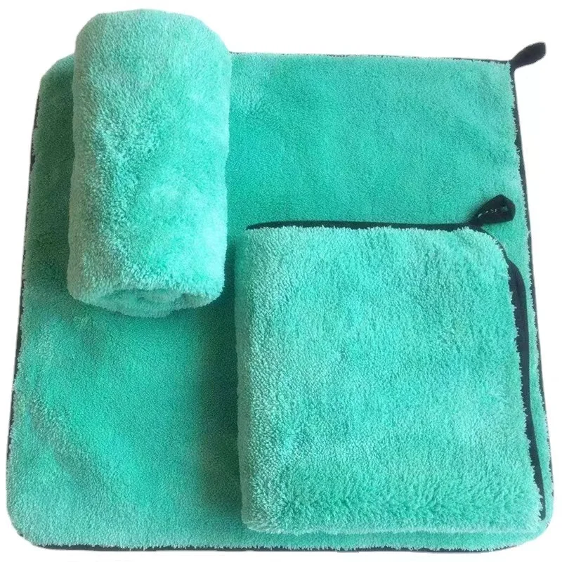 Manufacturer high quality microfiber cleaning cloth towel 1200 gsm thicken machine washable absorbent car washing cloth
