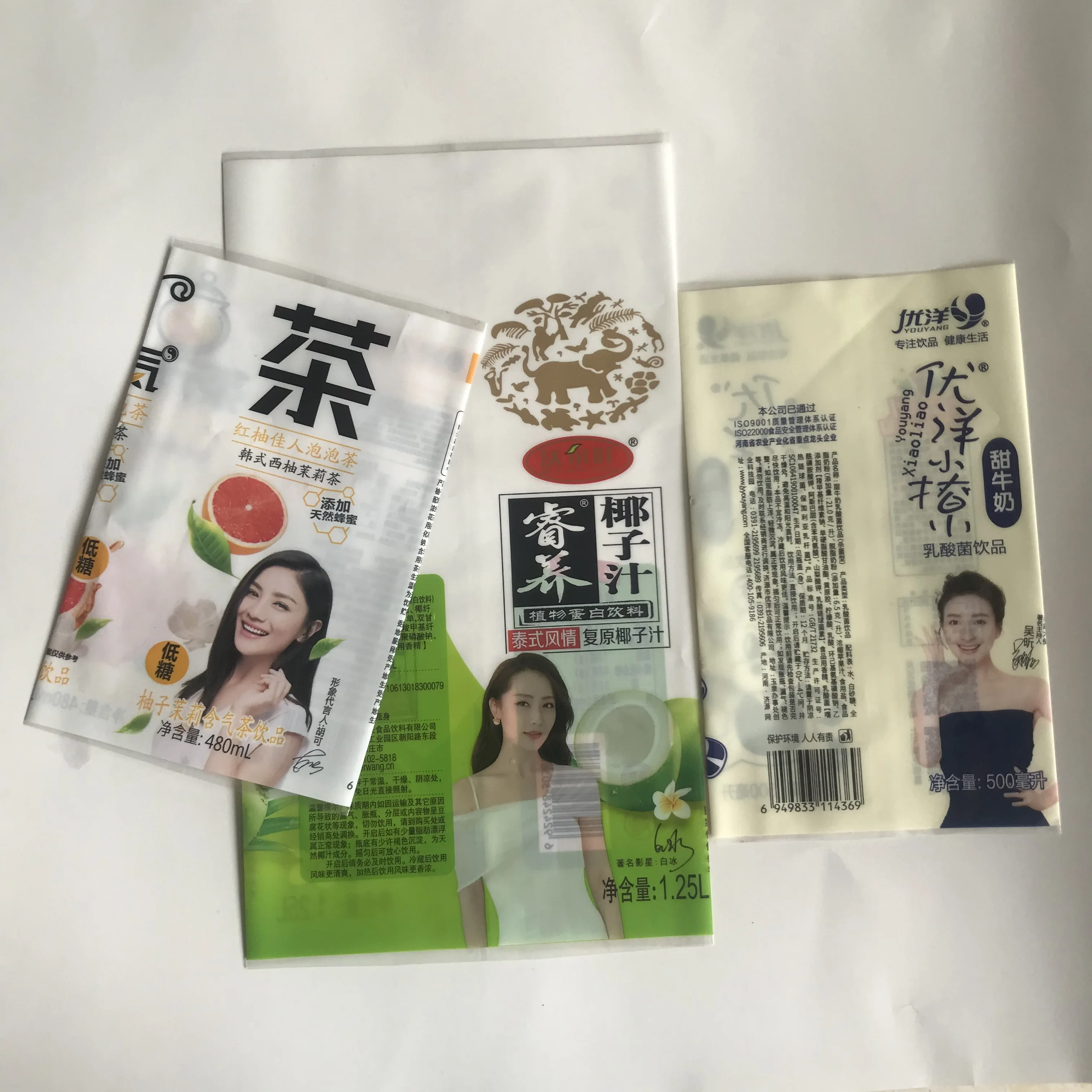 customized printing PET PVC heat shrink sleeve wrap printable glass bottle rolls shrink label for juice drink