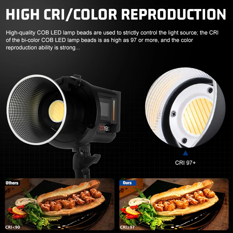 ZSYB Photographic Lighting Long Working Time Lightweight Design Handheld Studio Led Video Light For tiktok YouTube Vlog