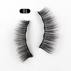 Eyeliner liquid magnet false eyelashes 10 pairs/set pack magnetic glue-free 3D natural eyelashes