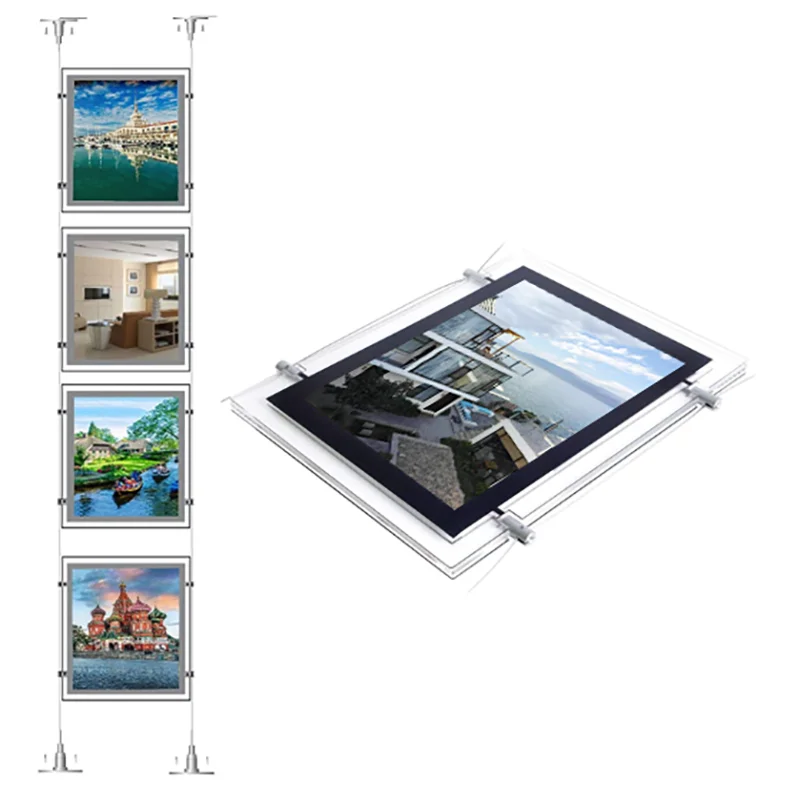 Индивидуальный двухсторонний акриловый световой короб, светодиодный A1/A2/A3/A4, подвесной оконный витринный каркас, лайтбокс