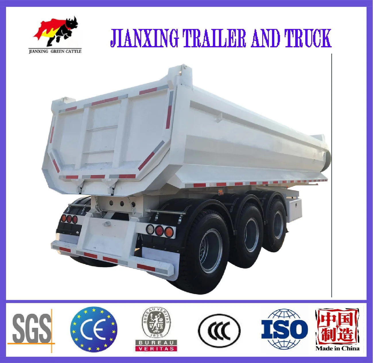 Manufacturer 45 CBM Tipper Trailer 60 Tons Dump Semi Trailer Dumper for sale 3 Axles Dump Semi Trailer For Sale