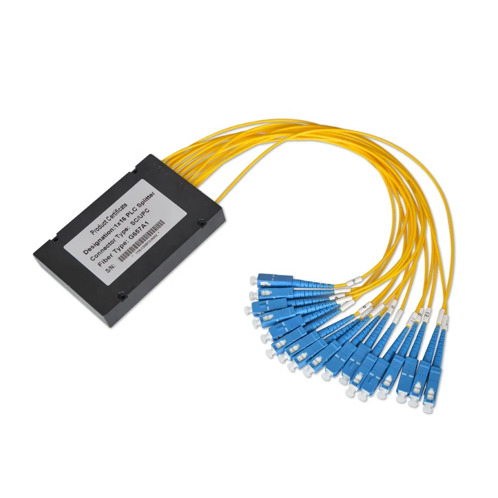 Одномодовый 1x64 SC/APC Волоконно-оптический PLC-сплиттер с длиной волны 1310 1500 Нм в