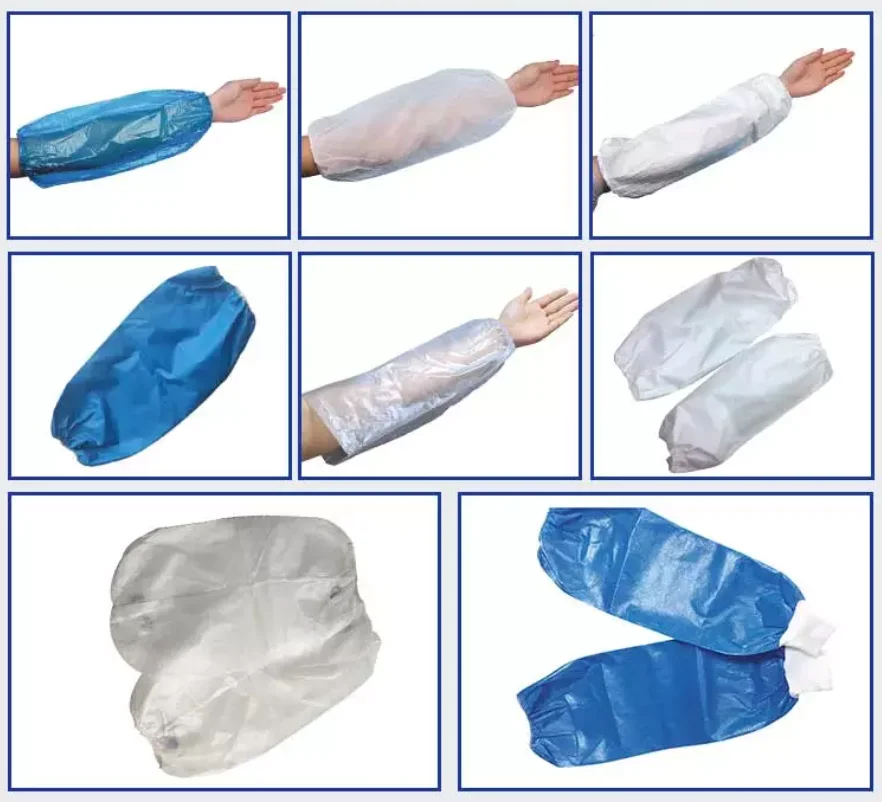 Wholesale Disposable Microporous Oversleeve Polyethylene LDPE PE Arm Sleeve Cover with Elastic Cuff PE Material