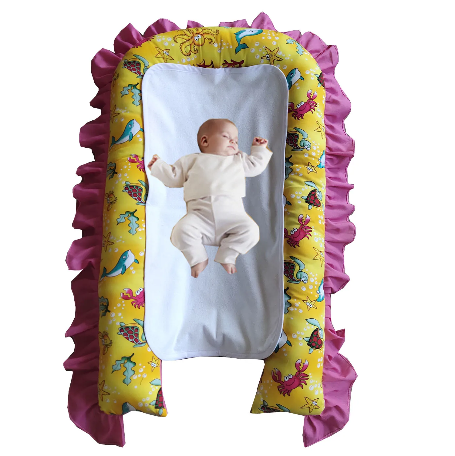 Factory wholesale washable waterproof  TPU terry and printing fabric portable baby changing mat diaper bag diaper pad