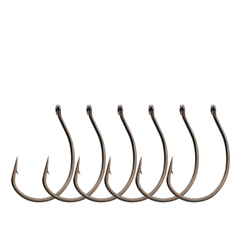 10pcs High Carbon Steel Fishhooks Barbed Hook Soft Lure Fishing Bait Fish Hooks High Barbed Fishing Hooks